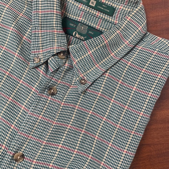 Orvis Large Button Long-sleeve Plaid Cotton Shirt - Picture 6 of 8